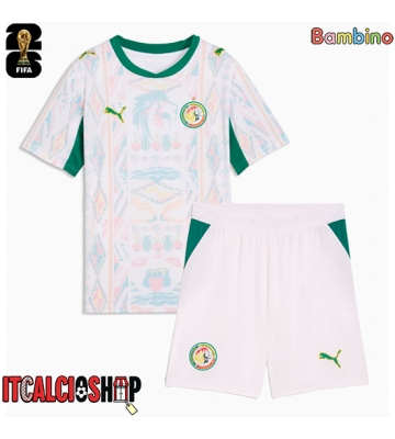 Senegal Prima Maglia Bambino Mondiali 2026 Manica Corta (+ Pantaloni corti)